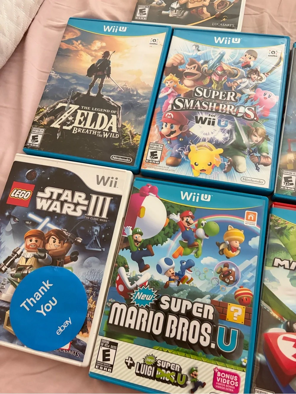 Nintendo Wii U Console & Gamepad Bundles Includes 7 Games & 2 Controllers